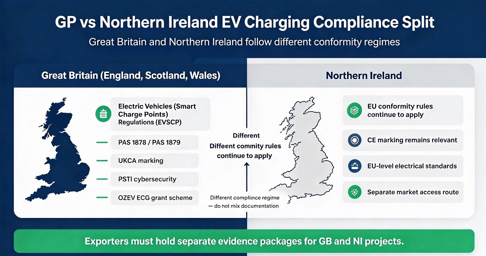 GB vs Northern Ireland EV Charging Compliance Split GB vs Northern Ireland EV Charging Compliance Split